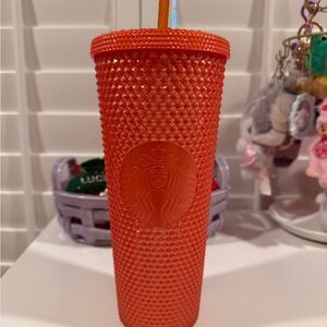 Starbucks Fall Orange Studded 24oz Tumbler